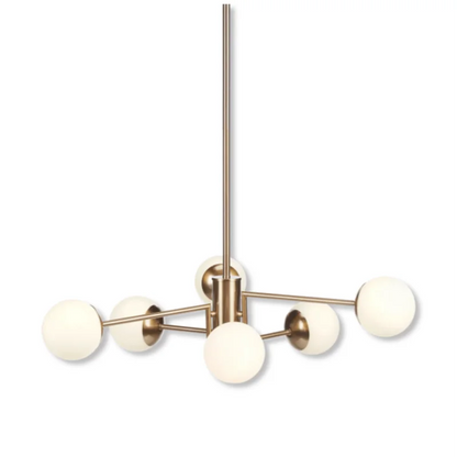 Kelric Modern White Glass Ball Ceiling Light