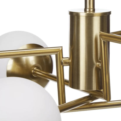 Kelric Modern White Glass Ball Ceiling Light
