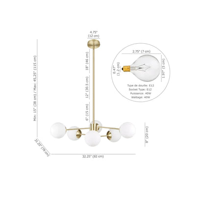 Kelric Modern White Glass Ball Ceiling Light