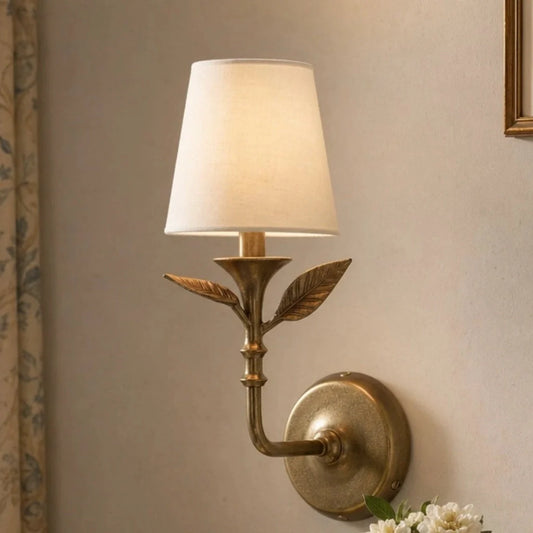 Thalen Rustic Botanical Forged Iron Wall Sconce