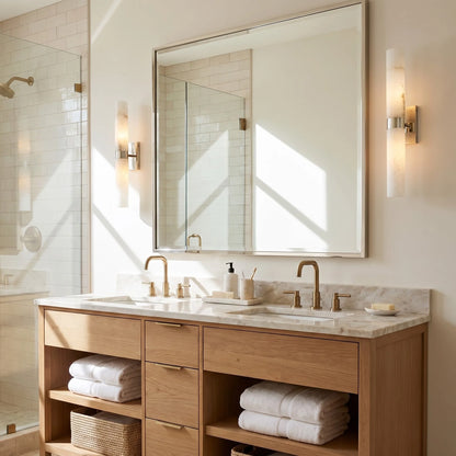 Elaris Modern Alabaster Double Tube Wall Sconce