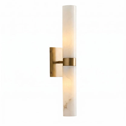 Elaris Modern Alabaster Double Tube Wall Sconce