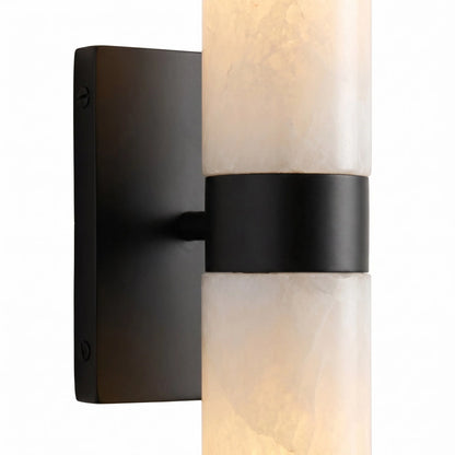 Elaris Modern Alabaster Double Tube Wall Sconce