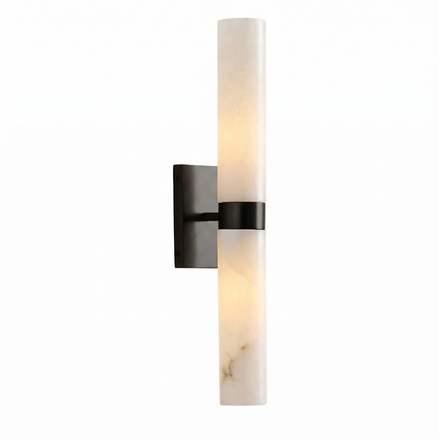 Elaris Modern Alabaster Double Tube Wall Sconce