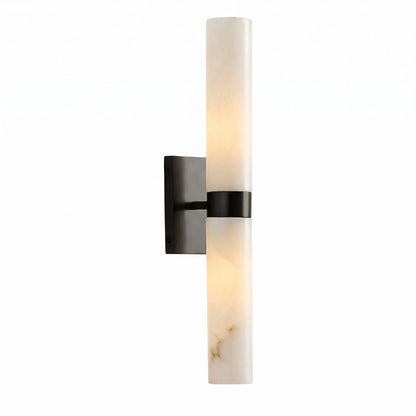 Elaris Modern Alabaster Double Tube Wall Sconce