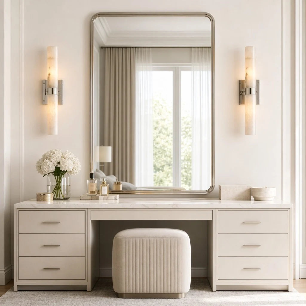 Elaris Modern Alabaster Double Tube Wall Sconce