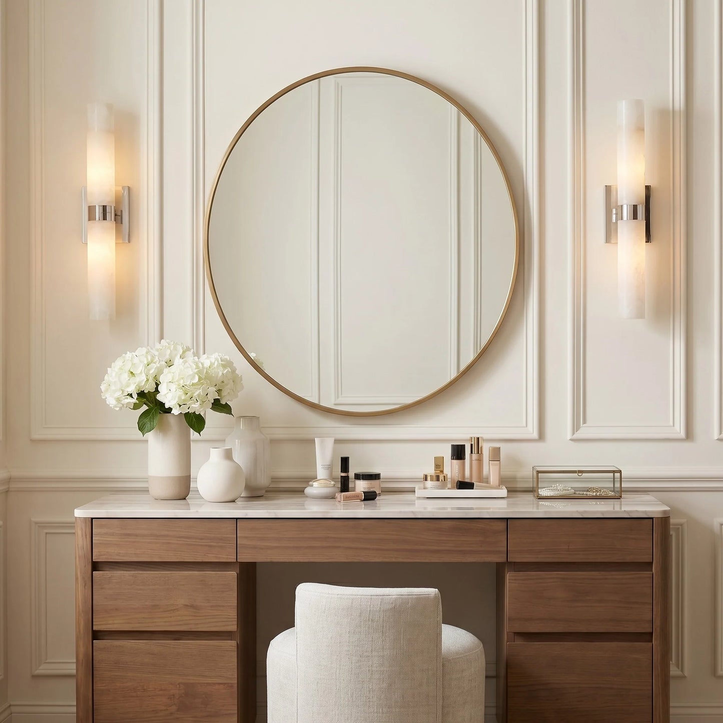 Elaris Modern Alabaster Double Tube Wall Sconce