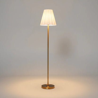 Theryn Modern Tapered Shade Linen Floor Lamp