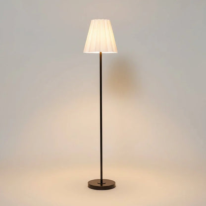 Theryn Modern Tapered Shade Linen Floor Lamp