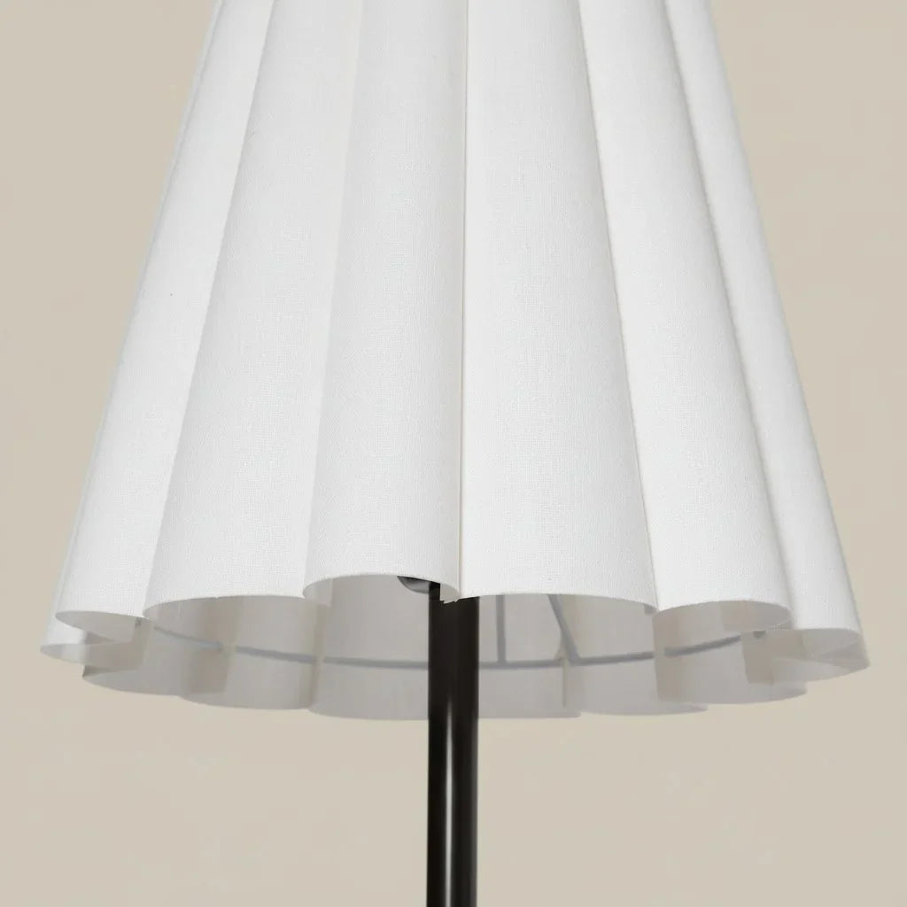 Theryn Modern Tapered Shade Linen Floor Lamp