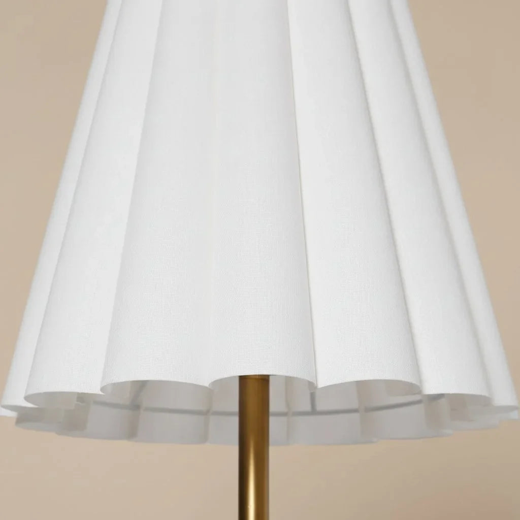 Theryn Modern Tapered Shade Linen Floor Lamp