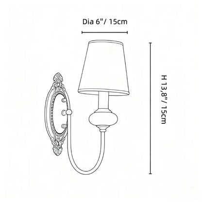 Faelon Classic Armed Fabric Shade Sconce