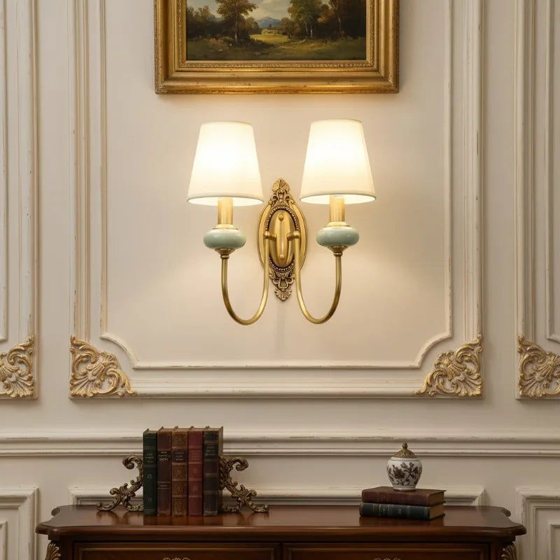 Faelon Classic Armed Fabric Shade Sconce