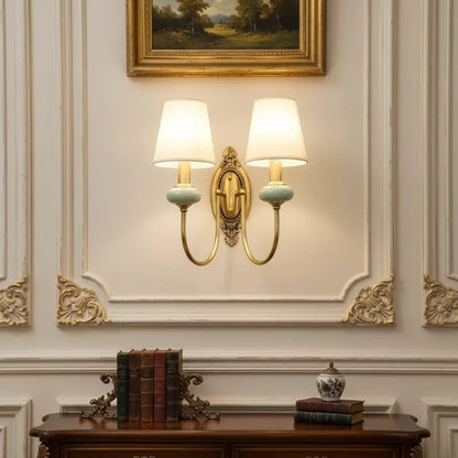 Faelon Classic Armed Fabric Shade Sconce