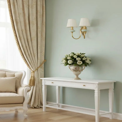 Faelon Classic Armed Fabric Shade Sconce