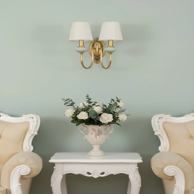 Faelon Classic Armed Fabric Shade Sconce