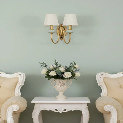 Faelon Classic Armed Fabric Shade Sconce