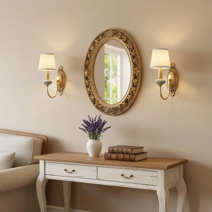 Faelon Classic Armed Fabric Shade Sconce