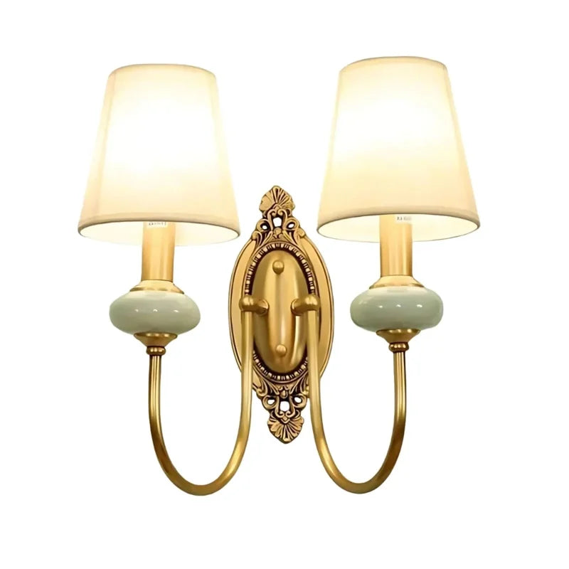 Faelon Classic Armed Fabric Shade Sconce