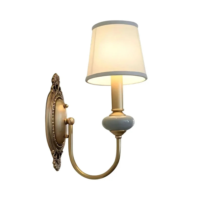Faelon Classic Armed Fabric Shade Sconce
