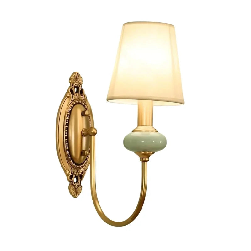 Faelon Classic Armed Fabric Shade Sconce