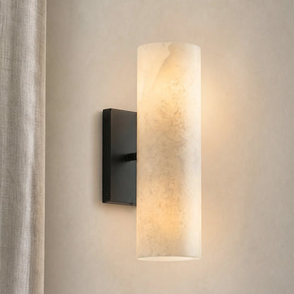 Corven Modern Elegant Alabaster Tube Sconce
