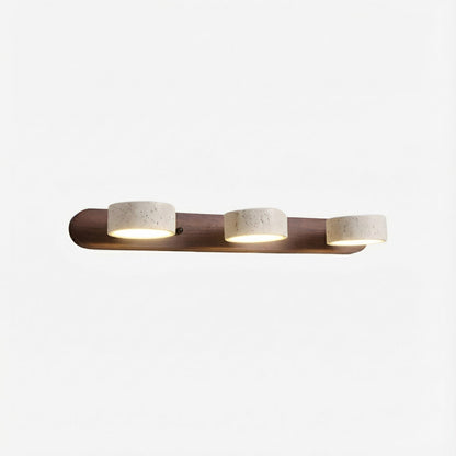 Kaelis Rustic Adjustable Travertine Wood Wall Sconce