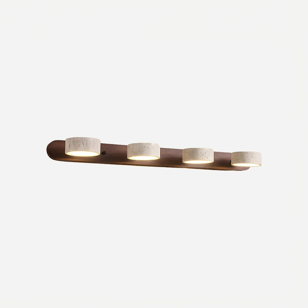 Kaelis Rustic Adjustable Travertine Wood Wall Sconce