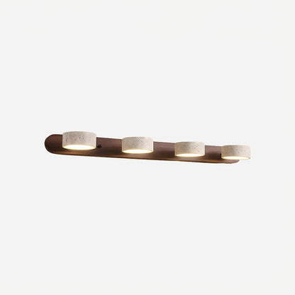 Kaelis Rustic Adjustable Travertine Wood Wall Sconce