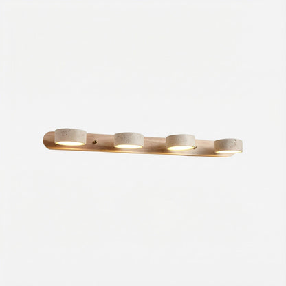 Kaelis Rustic Adjustable Travertine Wood Wall Sconce