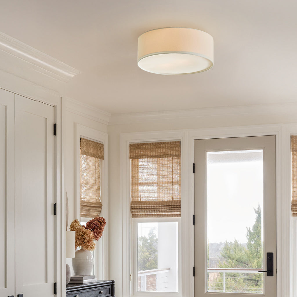 Novera Modern Minimalist Fabric Drum Ceiling Light