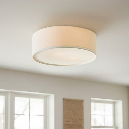 Novera Modern Minimalist Fabric Drum Ceiling Light
