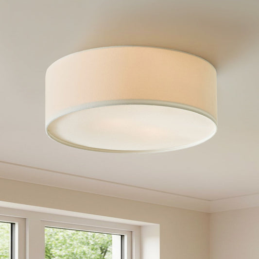 Novera Modern Minimalist Fabric Drum Ceiling Light