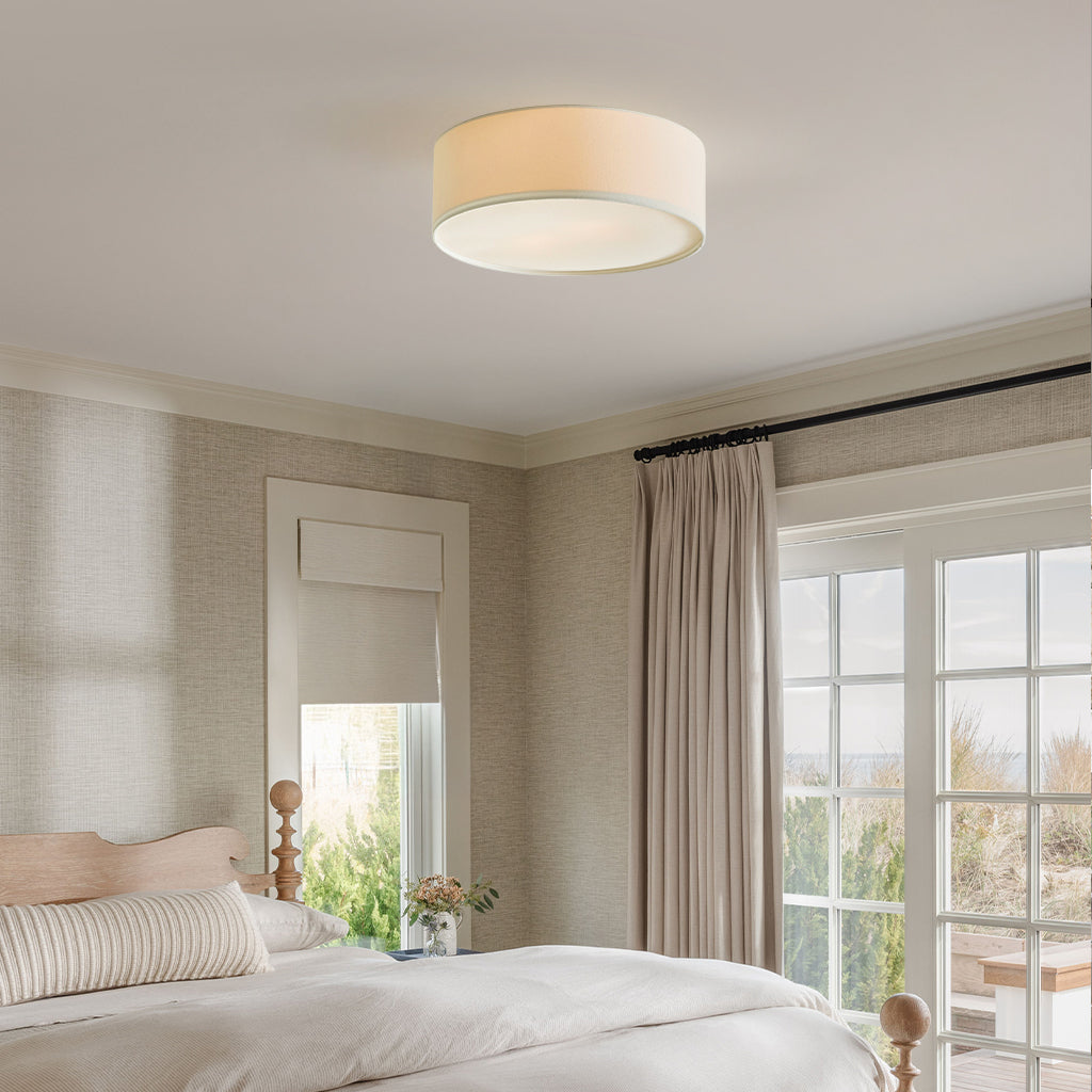 Novera Modern Minimalist Fabric Drum Ceiling Light