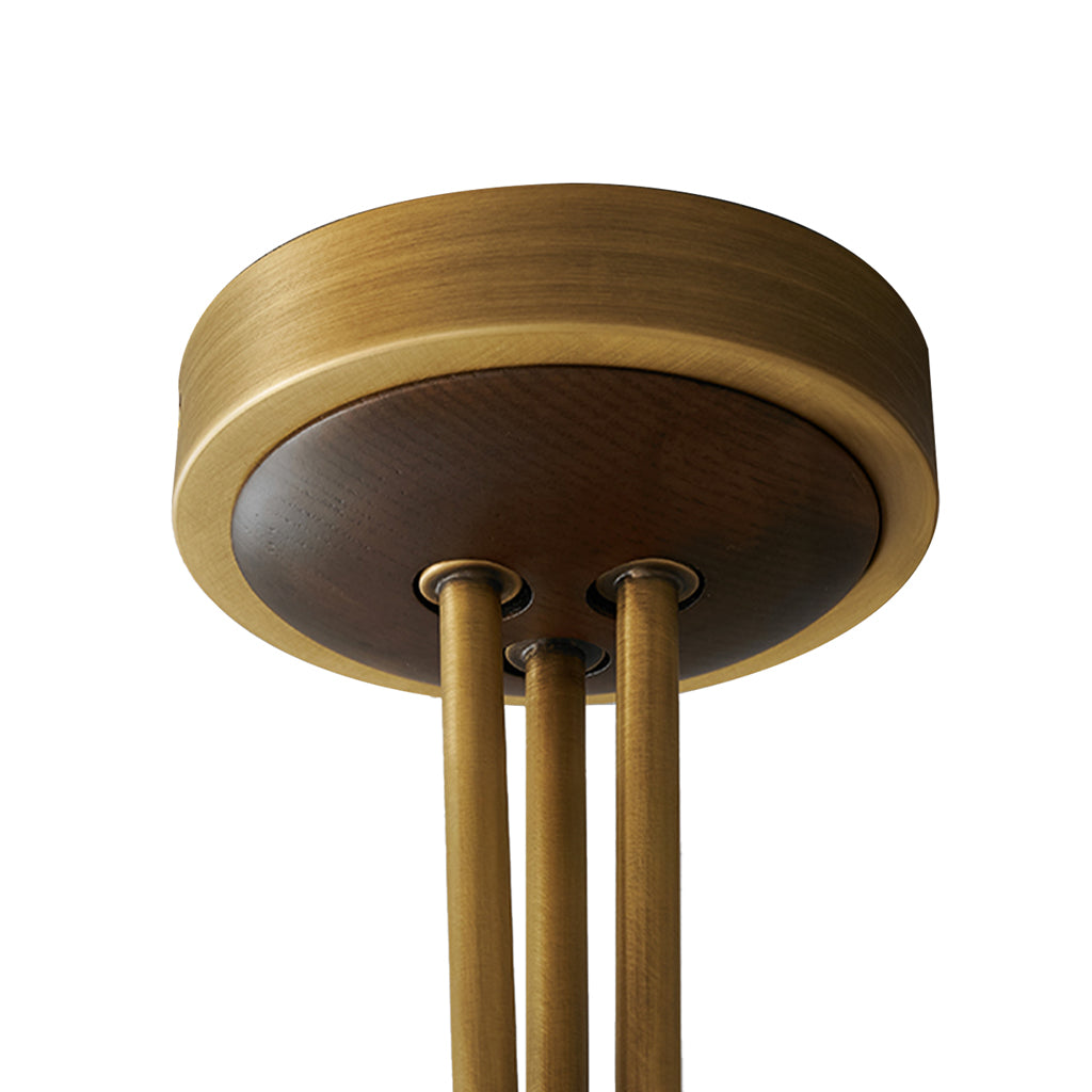 Theonis Farmhouse Brass Ceramic Ceiling Light