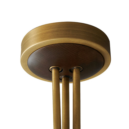 Theonis Farmhouse Brass Ceramic Ceiling Light