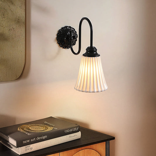 Tavian French Vintage Cone Ceramic Sconce
