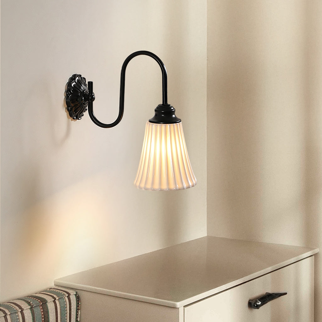 Tavian French Vintage Cone Ceramic Sconce