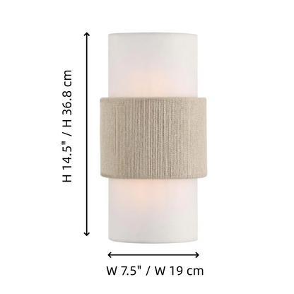 Talric Nordic Minimalist Linen Cylindrical Wall Light