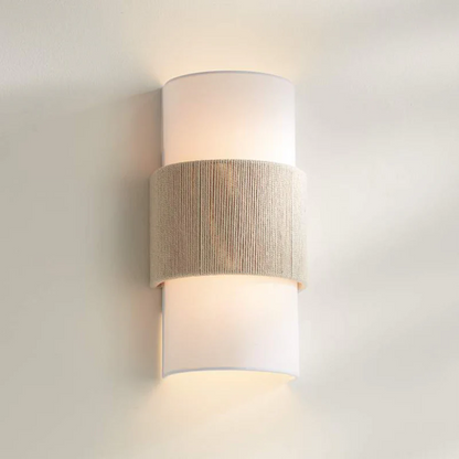 Talric Nordic Minimalist Linen Cylindrical Wall Light