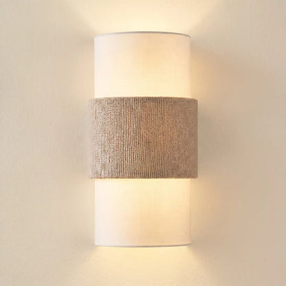 Talric Nordic Minimalist Linen Cylindrical Wall Light