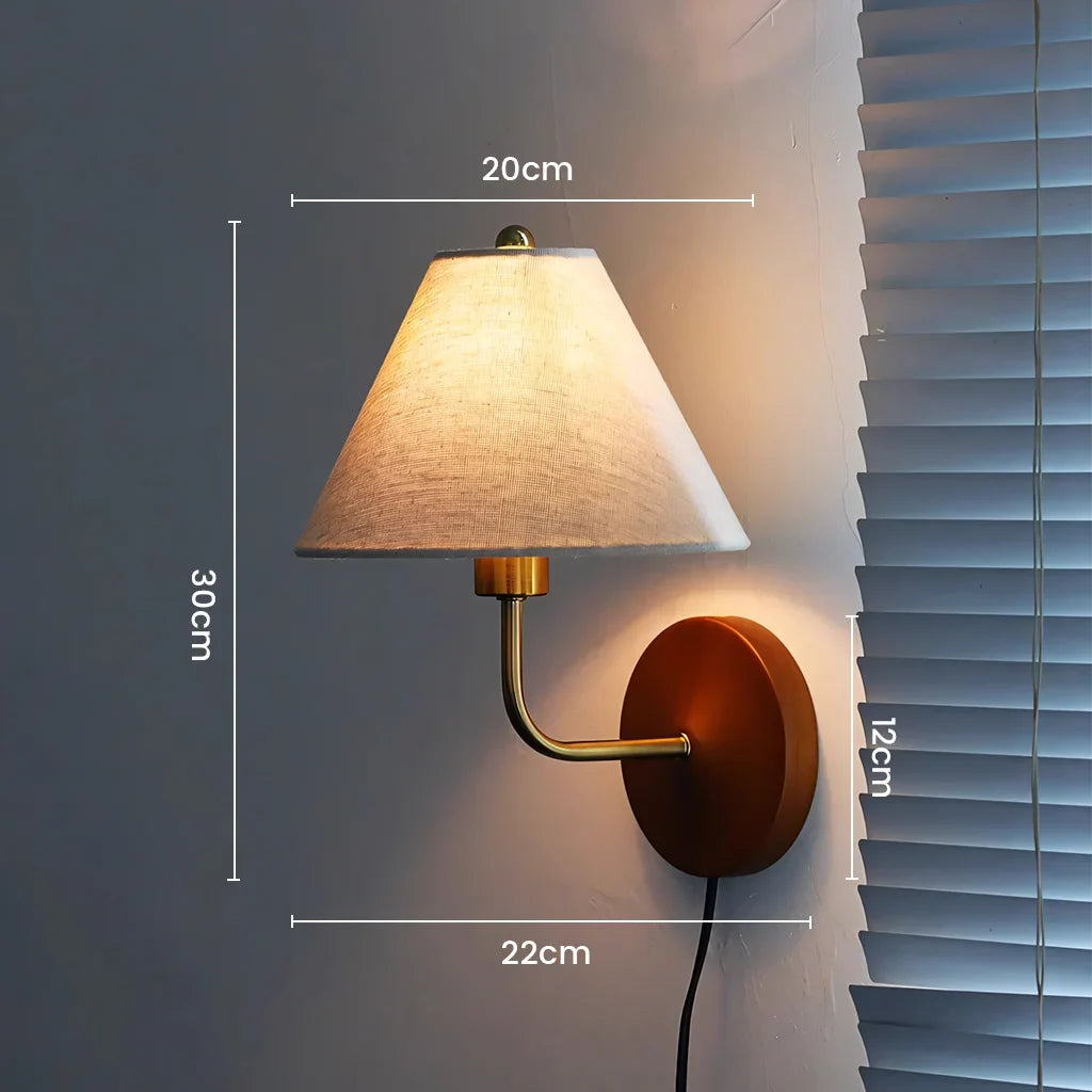 Sylven Vintage Linen Wall Sconce