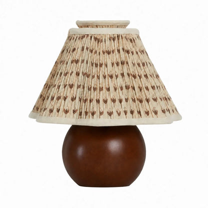 Virell Vintage Country Pleated Floral Linen Table Lamp