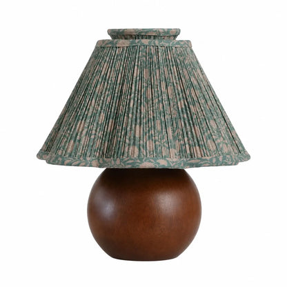Virell Vintage Country Pleated Floral Linen Table Lamp