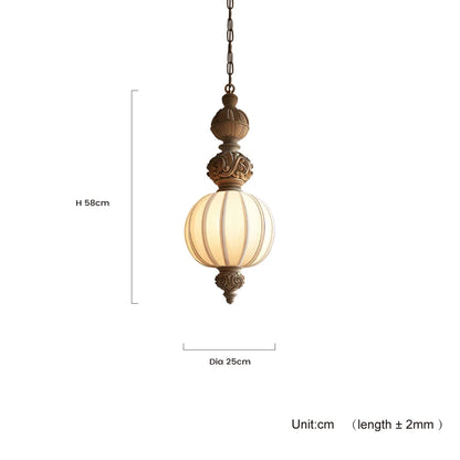 Sorian Vintage Countryside Fabric Pendant Light