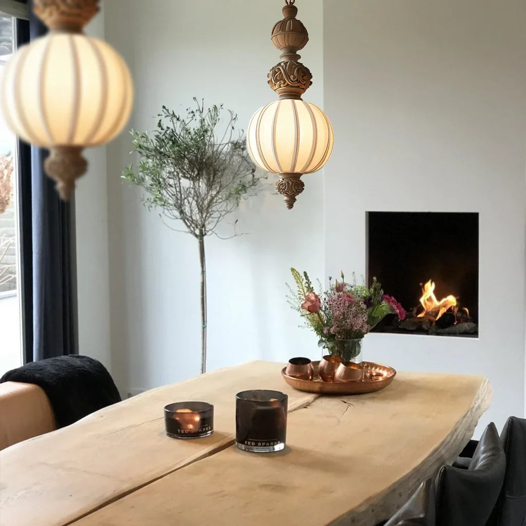 Sorian Vintage Countryside Fabric Pendant Light