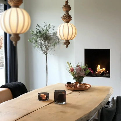 Sorian Vintage Countryside Fabric Pendant Light