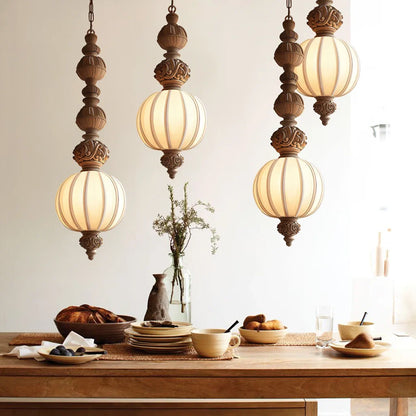 Sorian Vintage Countryside Fabric Pendant Light
