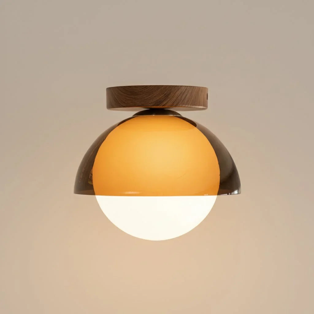 Rhylen Vintage Acrylic Flush Mount Ceiling Light