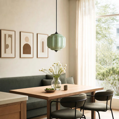 Myric Vintage Milk Glass Oiled Brass Eloise Pendant Light